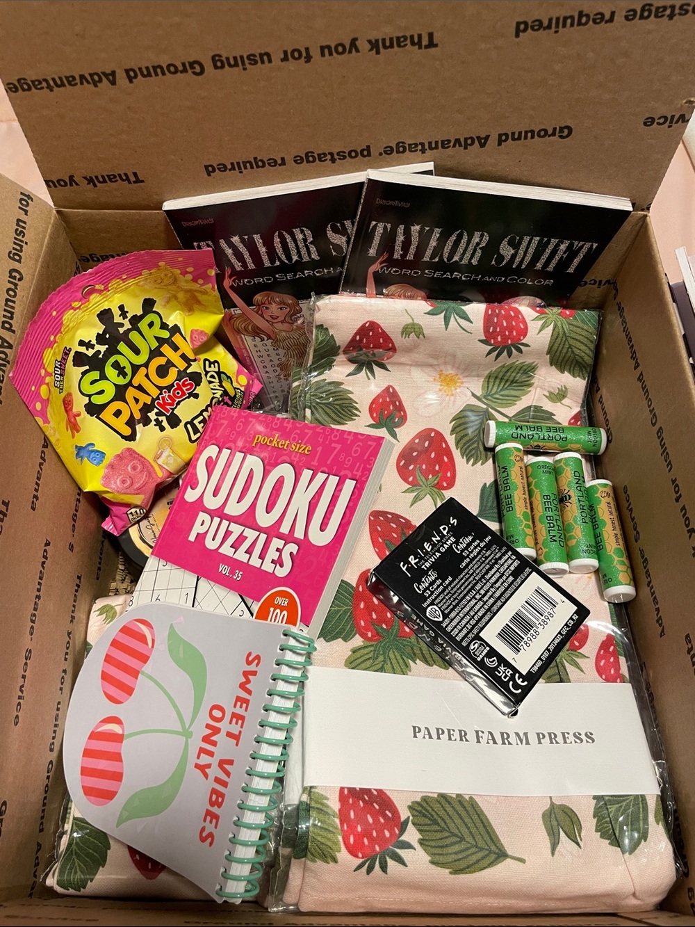 Mystery Gift Box Care Package Media and Music Themed Goodies Birthday Xmas Party